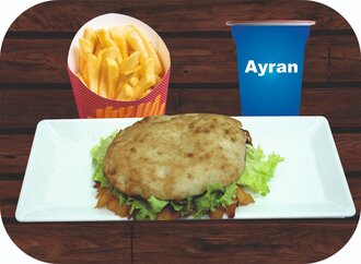 Tombik Ekmek Arası Tavuk Döner & Ayran Menü görseli