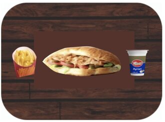 Yarım Ekmek Arası Tavuk Döner & Ayran Menü görseli
