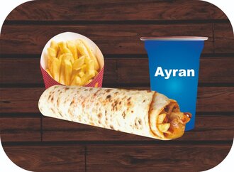 Kaşarlı Tavuk Döner Dürüm & Ayran Menü görseli