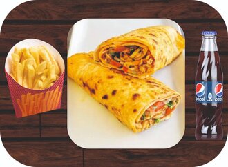 Soslu Tavuk Döner Dürüm & İçecek Menü görseli