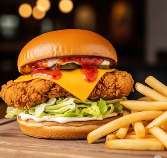 Crispy Sweet Chili Burger görseli