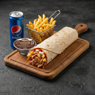 Mega Tavuk Döner Dürüm Pepsi Menü görseli