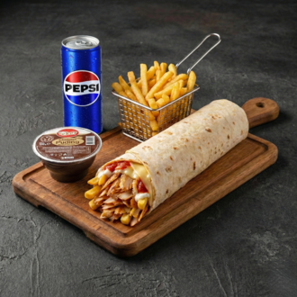Kaşarlı Mega Mega Tavuk Döner Pepsi Menü görseli