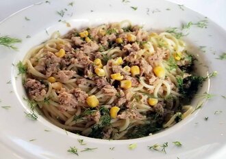 Ton Balıklı Spaghetti görseli
