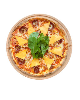 Sucuklu Cheddarlı Pizza (Orta Boy) görseli