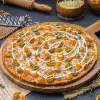 Chicken Ranch Pizza (Orta) görseli