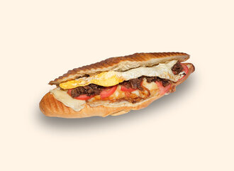 Kavurmalı Yumurtalı Sanayi Tostum (Tam Ekmek) görseli