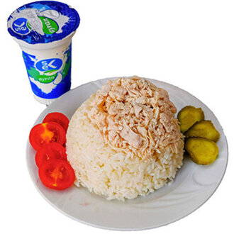 Tavuklu Nohutlu Pilav & Ayran Menü görseli