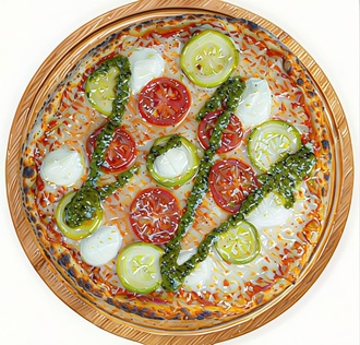 Pesto Kabaklı Pizza (Küçük Boy) görseli