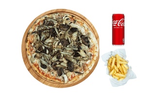 Üç Mantarlı Pizza (Büyük Boy) görseli