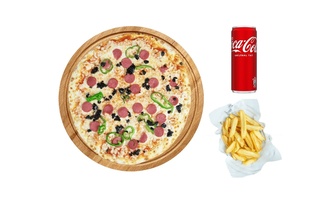 Sosisli Pizza (Büyük Boy) görseli