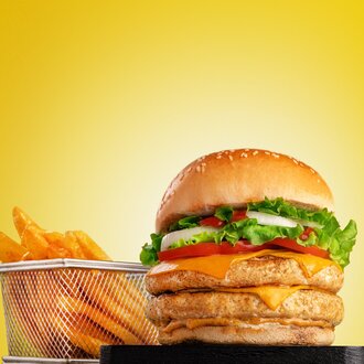 Double Gurme Tavuk Burger görseli