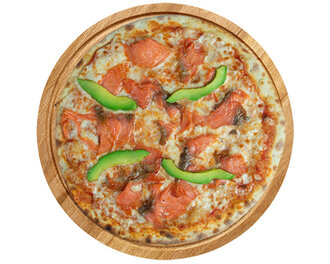 Avokadolu Somonlu Pizza (Büyük Boy) görseli