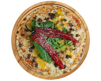 Cheddarlı Kavurmalı Pizza (Büyük Boy) görseli