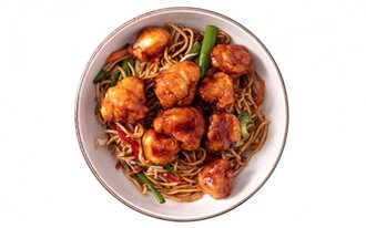 Sebzeli Noodle & Tatlı Ekşi Soslu Tavuk görseli