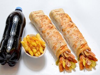 2'Li Özel Soslu Zurna Tavuk Döner Dürüm Menü görseli