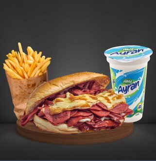 Etobur King Duble Karışık Sandviç Ayran Menü görseli