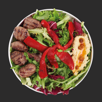 Humus Izgara Köfte Salata görseli