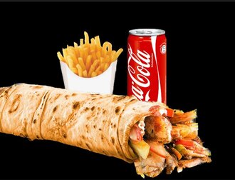 Tavuk Döner Dürüm (1,5 Porsiyon) Menü görseli
