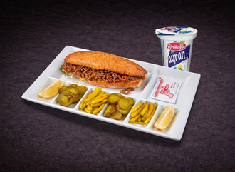 Ekmek Arası Biftek Tantuni + Ayran görseli