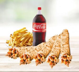 5'Li Tavuk Döner Medium Dürüm Menü görseli