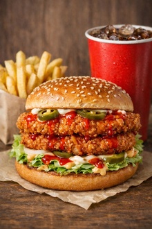 Hot Chicken Burger Menü görseli
