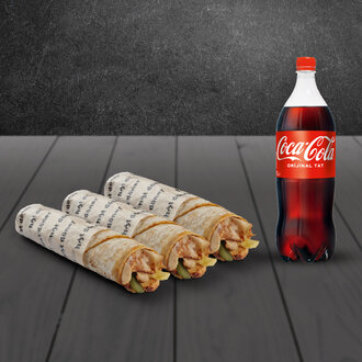 Üçlü Tavuk Jumbo Dürüm Menü görseli