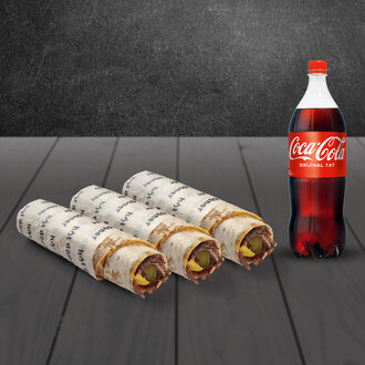 Üçlü Et Jumbo Dürüm Menü görseli