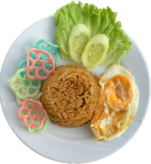 Kızarmış Tavuklu Pilav (Nasi Goreng Ayam) görseli