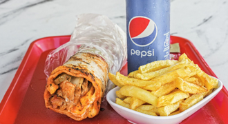 Cheddarlı Tavuk Döner Dürüm Menü görseli