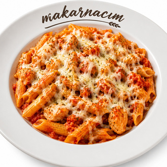 Kaşarlı Tavuklu Domates Soslu Penne görseli