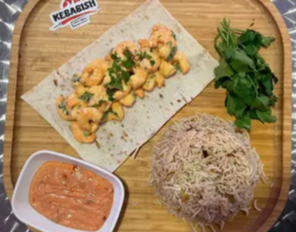 Jumbo Sarımsaklı Karides & Pilav görseli