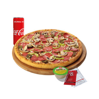 Küçük Boy Pizza + Kutu İçecek + Sos görseli