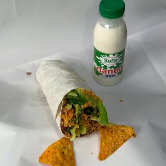 Doritoslu Duble Çiğ Köfte Dürüm (200 Gr.) + Naneli Ayran (275 Ml.) Menü görseli