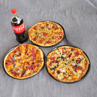 3'Lü Büyük Boy Pizza Menü görseli