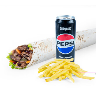 Long Et Döner Dürüm Menü (100 Gr.) görseli