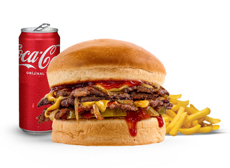 Smash Triple Alev Alev Burger Menü görseli