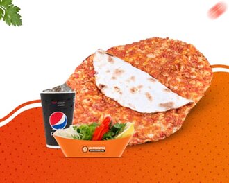 3'Li Barbekü Tavuklu Lahmacun Menü görseli
