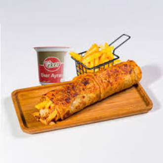 Jumbo Tavuk Döner Dürüm Menü [120 Gr] görseli