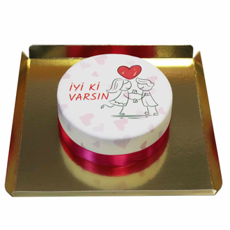 Sevgiliye Özel Parça Çikolatalı Pasta (10 Dilim) görseli