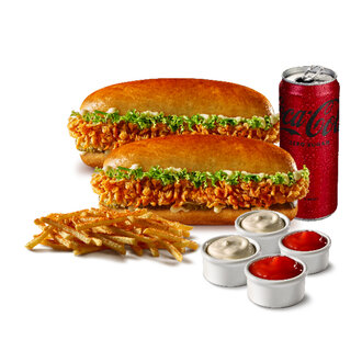 İkili Cajun Sandviç Menü görseli