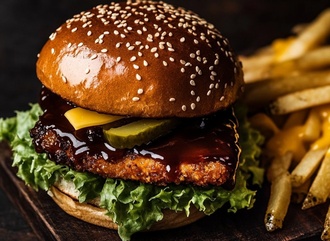 Bbq Çıtır Tavuk Burger görseli