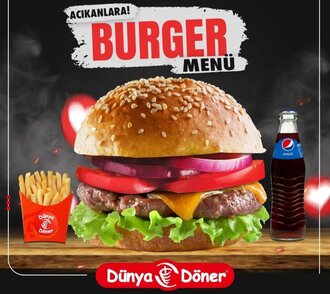 Duble Hamburger Menü (180 Gr.) görseli