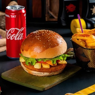 Kaşarlı Tavuk Burger Menü görseli