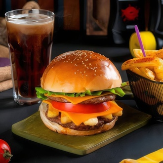 Double Cheeseburger Menü görseli