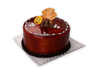 Karamelli Çikolatalı Pasta ( 10 Kişilik) görseli