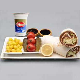 Mega Çiğ Köfte Dürüm (175 Gr) & Eker Ayran (17 Cl) görseli