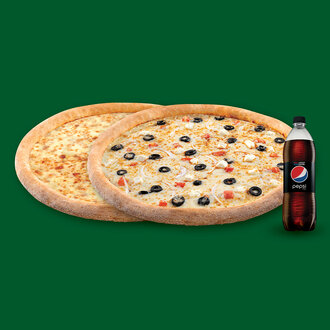 2 Orta Boy Pizza + Litre İçecek görseli