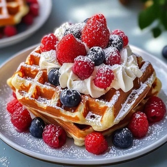 Frambuazlı Waffle görseli
