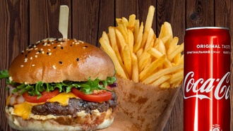Bacon & Cheese New York Burger Menü görseli